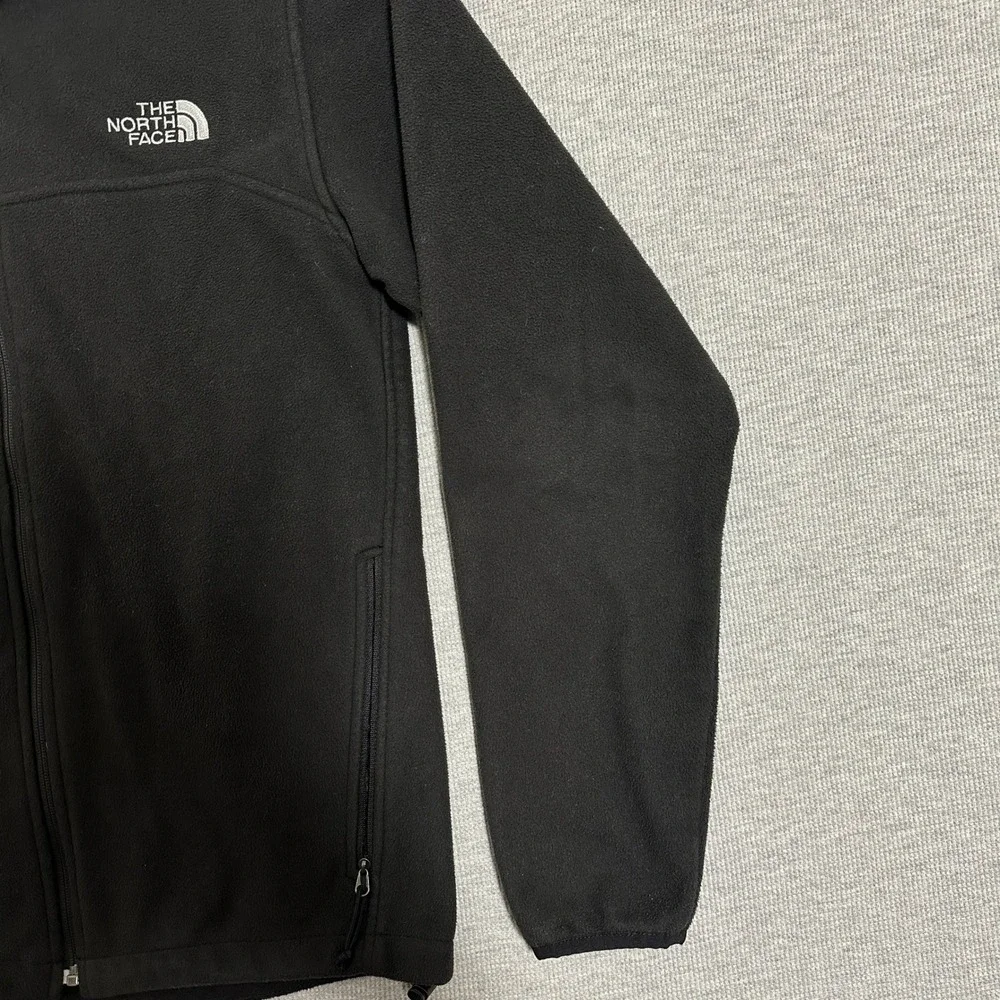 The North Face Black Full Zip Outdoor Fleece Jacket Mock Neck Mens Size S/P